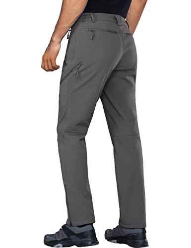 Stlight Mens Snow Pants Waterproof Winter Golf Pants For Men Hiking Snowboard Fleece Ski Pants With Zipper Pockets(Grey 34W/30L) #TOP1