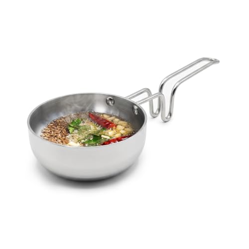 Image of TRAMONTINA Aeion 12cm Tri-Ply Stainless Steel Tadka Pan