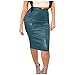 Produktbild Damen Lederrock, High Waist Slim fit Party Cocktail Bleistiftrock, Frauen Kunstleder Rock Knielang Enges Bodycon Minikleider Hohe Taille Minirock A Linie Röcke Einfarbig Freizeitrock Damenrock