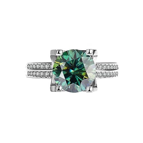 Bague de fiançailles en argent 925 et moissanite 3 carats