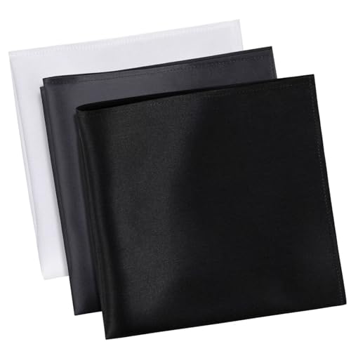 Image of MANSPHIL 100% Real Mulberry Silk Pocket Square for Men, 11x11 Inch Solid Handkerchiefs, Multi Colors