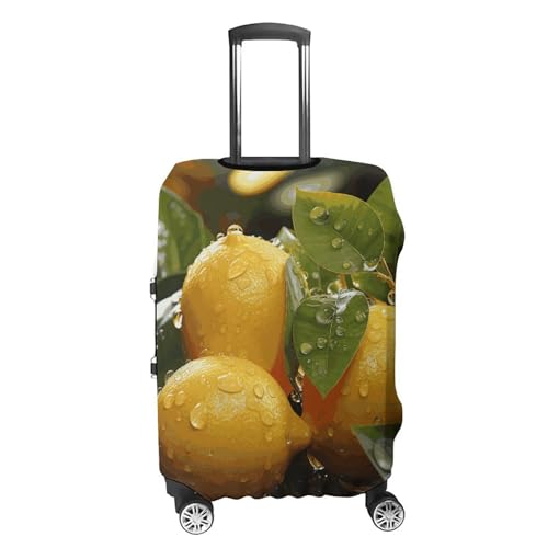 Travel Luggage Cover Spandex Suitcase Protector Washable Baggage Covers Fresh Lemon Elastic Scratch-Resistant Luggage Cover Protector Fits 18-32 Inch Luggage4
