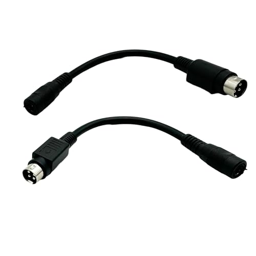 Cable de alimentación CC mini DIN de 4 pines para arreglar fallos de energía en CCTV y DVD