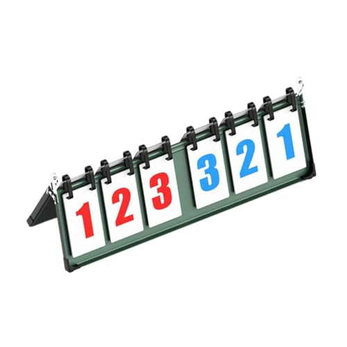 Vaveren Sports Scoreboard Flip Numbers Tabletop Score Board Counter Flip Scoreboard Number for Football Tennis, 6 Digit Number