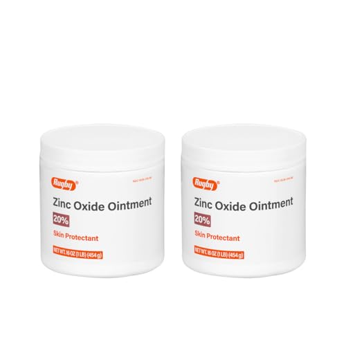 Rugby Zinc Oxide Ointment Skin Protectant - 20% - 16 Oz (1lb) (454 g) (2 Pack)
