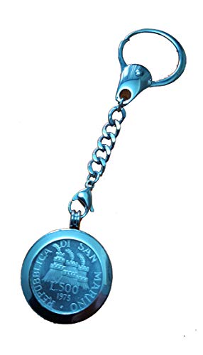 Pièce 500 Lire San Marino 1975 Lo Scalpellino en porte-clés homme