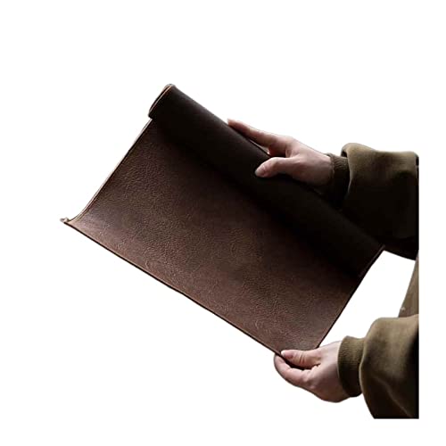 Chemin de table en cuir marron imperméable 100x50 cm nappe rectangulaire