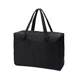 無印良品 再生ナイロンたためるボストンバッグ 黒 32L 約49×19×35cm 76037590