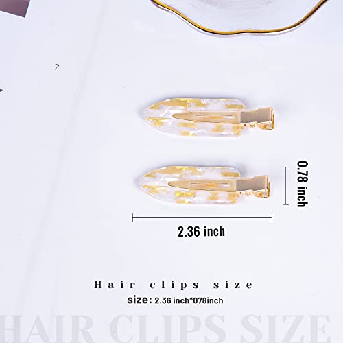 Cptots 12Pcs No Bend Hair Clips No Crease Hair Clips Creaseless Hair Clips No Dent Hair Clip For Makeup Applications Acrylic Resin Flat Hair Clips For Styling Fashion Hair Barrettes For Women With Thick Thin Hair #TOP6