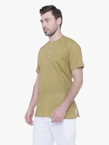 Image of Rajubhai Hargovindas Men's Pure Cotton Short Kurta | Pack of 4 |