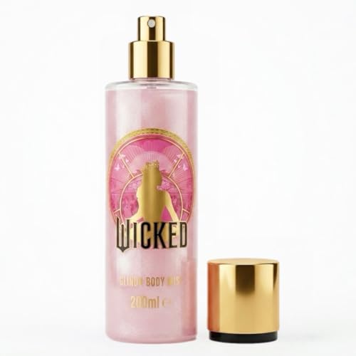 Wicked Glinda Shimmer Body Mist 200ml Sweet Sparkling Perfume Mist with Shimmer Gift for Women & Wicked Fans