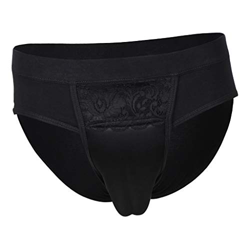 SM SunniMix Cueca modeladora masculina escondida gaff para transgênero crossdressing - preta, GG, Pr