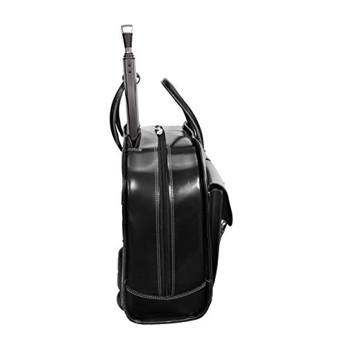 McKlein Women's Davis Wheeled Laptop Case,Black,17"