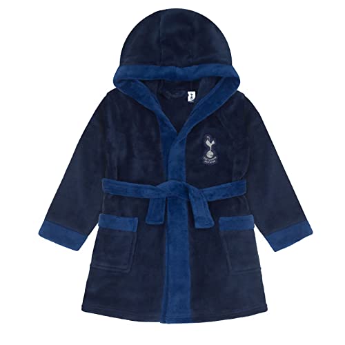 Tottenham Hotspur Baby Dressing Gown Toddler Robe Hooded Fleece OFFICIAL Gift