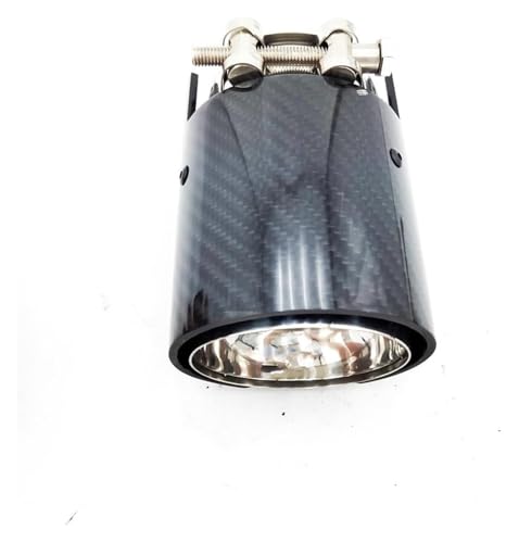 Tubo de escape negro brillante con salida de 120 mm para una estética deportiva