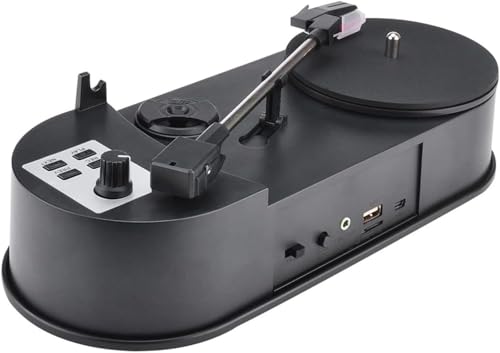 Convertisseur vinyle vers MP3, tourne-disque portable, tourne-disque USB, convertit des enregistrements 33/45/78 tr/min en numérique, avec prise en charge...