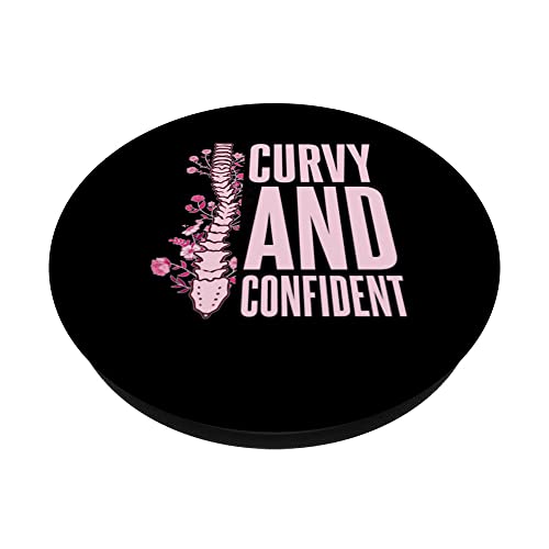 Scoliosis Warrior Scoliosis Surgery Recovery PopSockets Swappable PopGrip, Black - Image 2