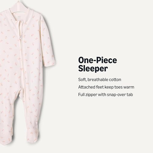 Image of Amazon Essentials x Sofia Grainge Unisex Babies' Cotton Footed Sleep and Play One-piece Bodysuit, Pack of 2