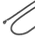 Suplight Cadena de eslabones cubanos de 3 mm/6 mm/9 mm/12 mm para hombres y mujeres, acero inoxidable 316L/oro de 18 quilates/cadena de hip hop chapada en negro de 45,7 cm/20'/22'/24'/26'/28'/30'