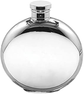 English Pewter Company 4oz Round Plain Pewter Hip Flask [FL241]