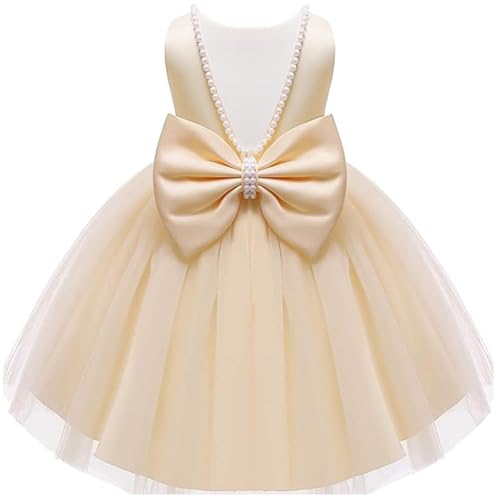 Baby Flower Girl Party Wedding Princess Dress,Sleeveless Floor Length Tutu Tulle Dance Birthday Gown 2t