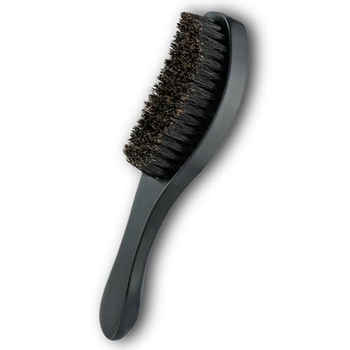 XYOLing Spazzola per capelli da uomo con setole di cinghiale di alta qualità, spazzola per capelli lisci per uomini o donne con capelli spessi, lunghi o ricci, spazzola ondulata in morbido legno nero