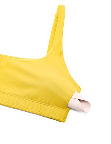 Image of CRZ YOGA Butterluxe Square Neck Sports Bras | Light Support, Removable Pads, Yoga, Extremely Soft, Low Coverage, Adjustable Spaghetti Straps, for Women
