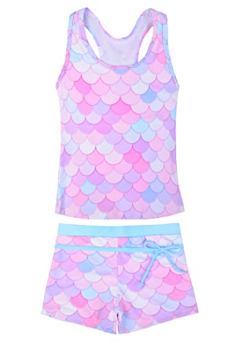 Image of JerrisApparel Little Girls' Summer Two Piece Boyshort Tankini Kids Swimsuit