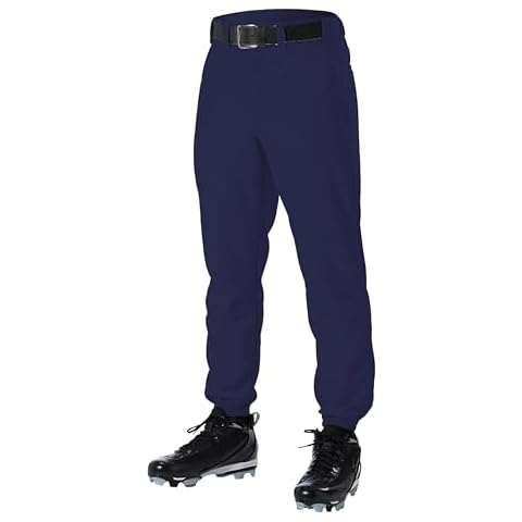 Alleson Athletic Youth Elastic Bottom Baseball Pant Navy Small Cover