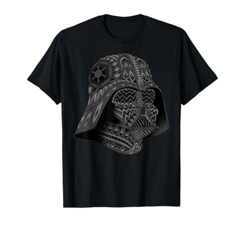 T-shirt Star Wars Darth Vader imprimé aztèque gris pour homme et fan de science-fiction