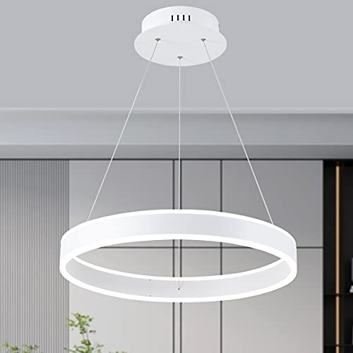 Amazon Crazy 🔥 Deals Modern Dimmable LED Ring Chandelier Pendant Lighting, 23.62 White Circular Chandelier 2640lm 44W 4000K Neutral White Pendant Light for Kitchen Island Living Room Hallway Bar Kitchen Island Black Friday Clearance Modern Dimmable LED Ring Chandelier Pendant Lighting, 23.62 White Circular Chandelier 2640lm 44W 4000K Neutral White Pendant Light for Kitchen Island Living Room Hallway Bar Kitchen Island