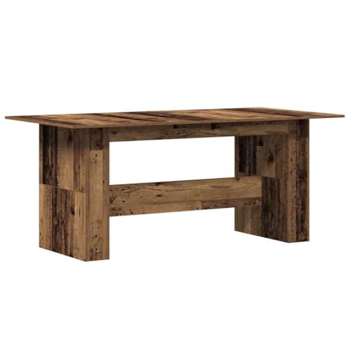 Table à manger structure stable finition bois vieilli chaleureux