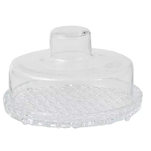 Queijeira de Vidro, Porta Queijo 20cm, Queijeira com Tampa