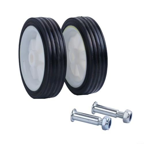 Lastdaytime Lot de 2 roulettes de rechange pour compresseur d'air avec vis pour compresseur d'air, diamètre du trou 12 mm (2 roues de 12 cm)