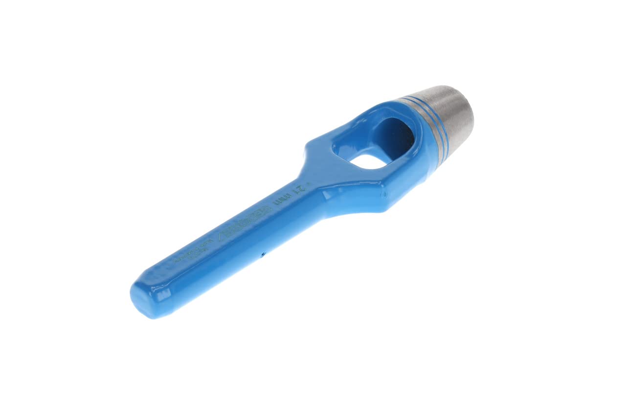 GEDORE Henkellocheisen für weiche Materialen, Ø 21 mm, Gummi Leder Dichtungen Stoff, rund, 160 mm lang, Stanzeisen, 570021