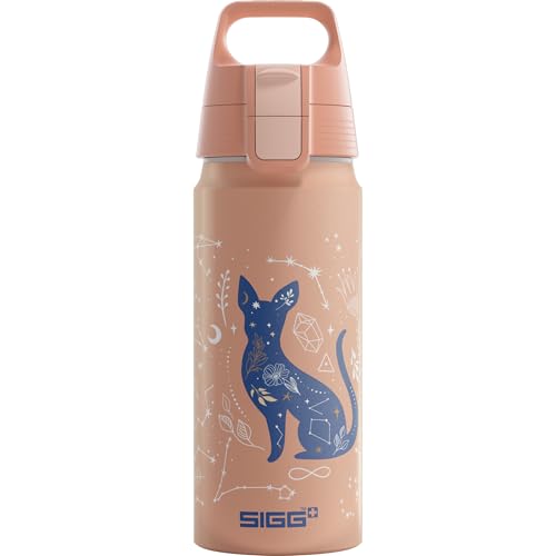SIGG - Alu Trinkflasche Kinder - WMB ONE My Universe - Für Kohlensäurehaltige Getränke Geeignet - Auslaufsicher - Federleicht - BPA-frei - Klimaneutral Zertifiziert - Sport & Schule - Hellrosa - 0,6L
