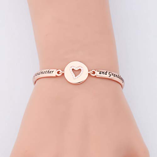 BEKECH Grandma Granddaughter Gifts The Love Between A Grandmother and Granddaughter Is Forever Bracelet Matching Bracelet4