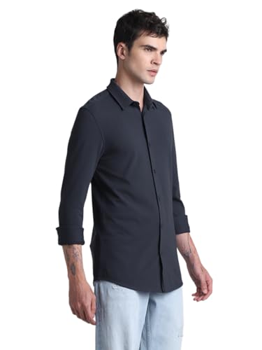 Image of Jack & Jones Men's Cotton Solid Slim Fit Shirt