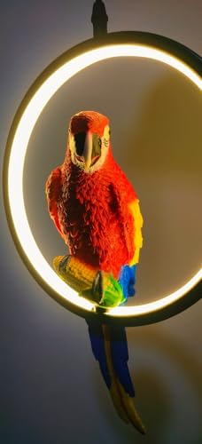 Image of Modern Parrot Halo Ring Energy Saving Led Bird Pendant Hanging with 3 Different Color Mode (Warm White, Cool White, Neutral White) for Bedroom, Living Room, Restaurants, Dining, Home