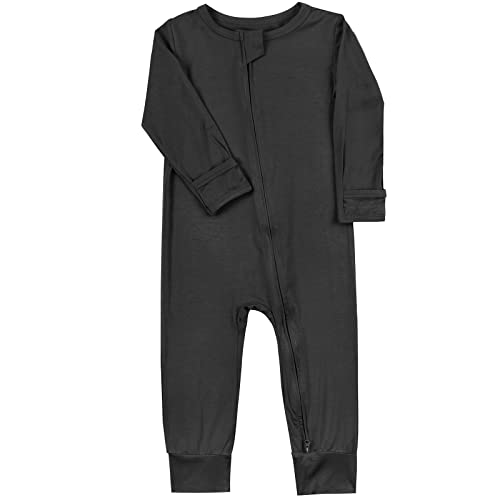 Image of Aablexema Baby Footless Pajamas Zipper with Mitten, Rayon from Bamboo, Infant Long Sleeve Romper Pjs