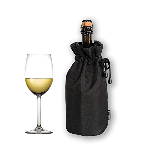 Flessenkoeler van nylon, verstelbaar, met ritssluiting.