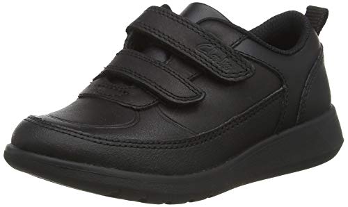 Clarks Scape Flare T chaussure de robe noire pour uniforme d'école garçon