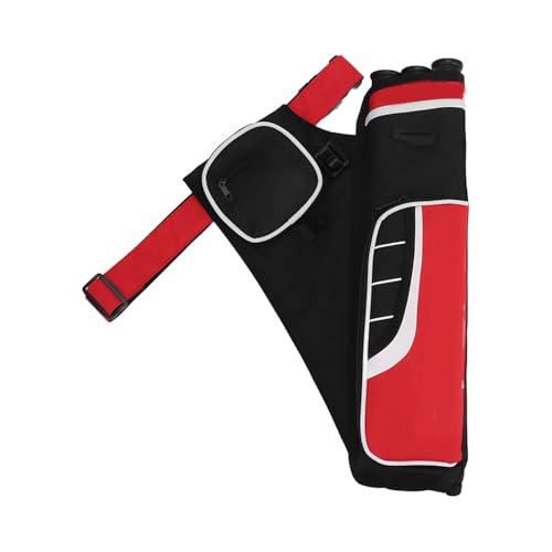 ACOGEDO Multidireccional Portátil y Bolsa de Almacenamiento para Tiro con con Cómodo Diseño de Cintura a Horcajadas, Rojo (Rojo)
