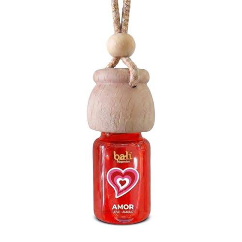 Bali fragancias Ambientador de coche AMOR 6 ml 0% alcohol, absorbe el mal olor de tu vehículo