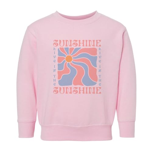 Retro Live In The Sunshine Kids Sweatshirt Toddler 2T Pink