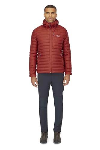 Image of Rab Men's Microlight Alpine 700-Fill Down Hooded Puffer Jacket for Hiking & Skiing