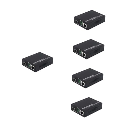 Uonlytech 5 Unidades Conversor De Fibra Conversor De Mídia De Fibra Modem De Fibra Conversor De Mídia Fibra Óptica Para Ethernet Transceptor De Fibra Ferro Gigabit Rj45