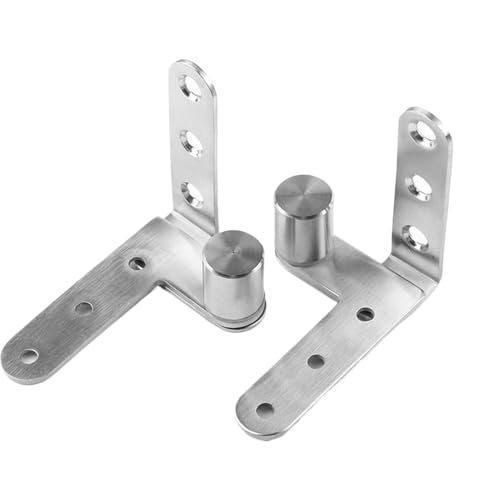 Bisagra Pivote para Puertas de | 2 Piezas Bisagra Pivote de Alta Resistencia para | Accesorios de Eje Acero Inoxidable Herrajes para Librería | para Hogar Armario Cobertizo