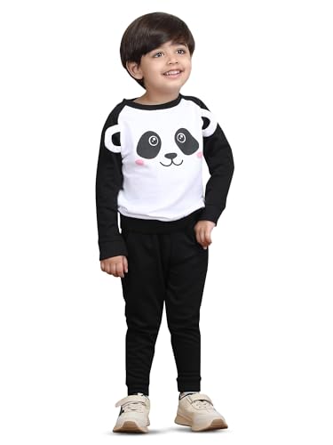 Image of POLKA TOTS 100% Cotton Co-Ord Joggers for Kids | Trendy Sweatshirt & Joggers Set | All Season Wear for Kids, Toddler & Newborn | Soft & Breathable Dress for Boys & Girls | from 6 Months to 8 Years