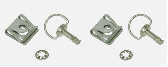 Quarter 1/4 Turn PIN Stud Clip Retainer for Polaris, Yamaha, Artic CAT Snowmobiles Body Panels, Hood